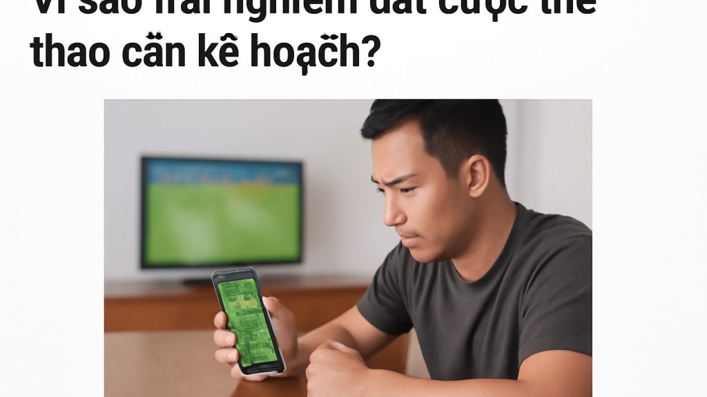 Vì sao trải nghiệm đặt cược thể thao cần kế hoạch? Minh họa: Vì sao trải nghiệm đặt cược thể thao cần kế hoạch?
